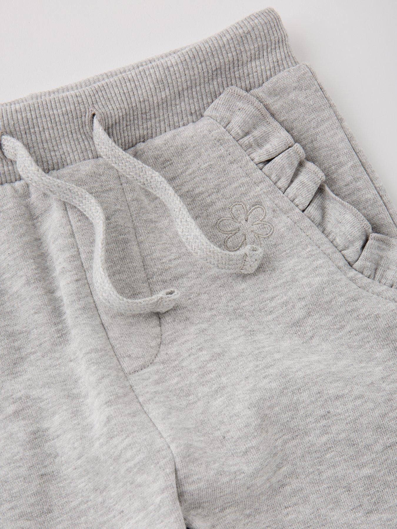 Image 3 of 4 of Everyday Girls Frill Single Solid Jogger - Grey