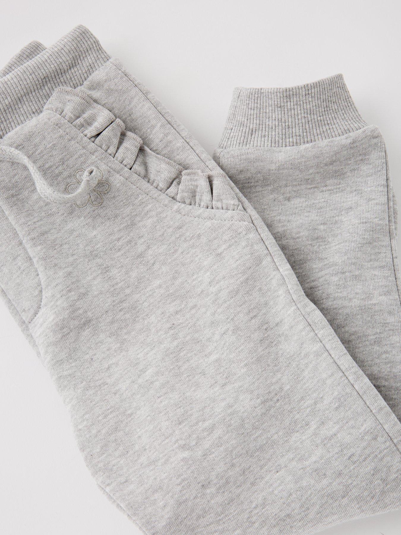 Image 4 of 4 of Everyday Girls Frill Single Solid Jogger - Grey