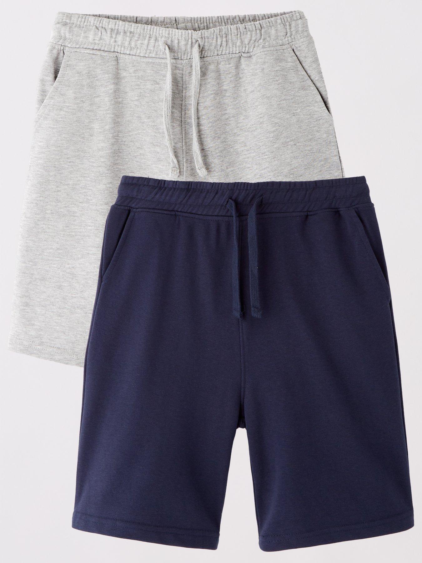 Image of Everyday Boys 2 Pack Sweat Short - Navy And Grey