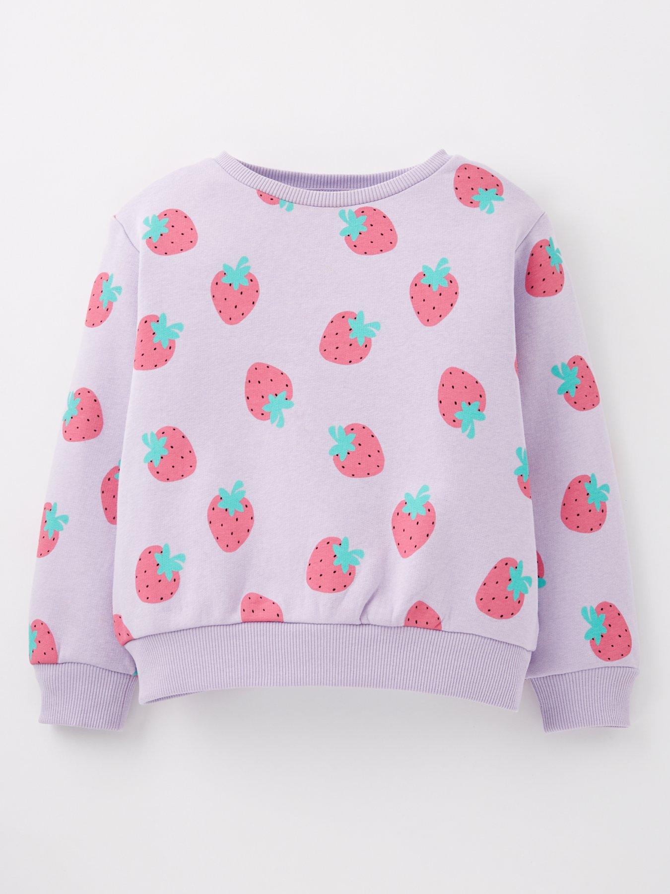 Image 2 of 5 of Everyday Girls Strawberry Sweatshirt - Pink