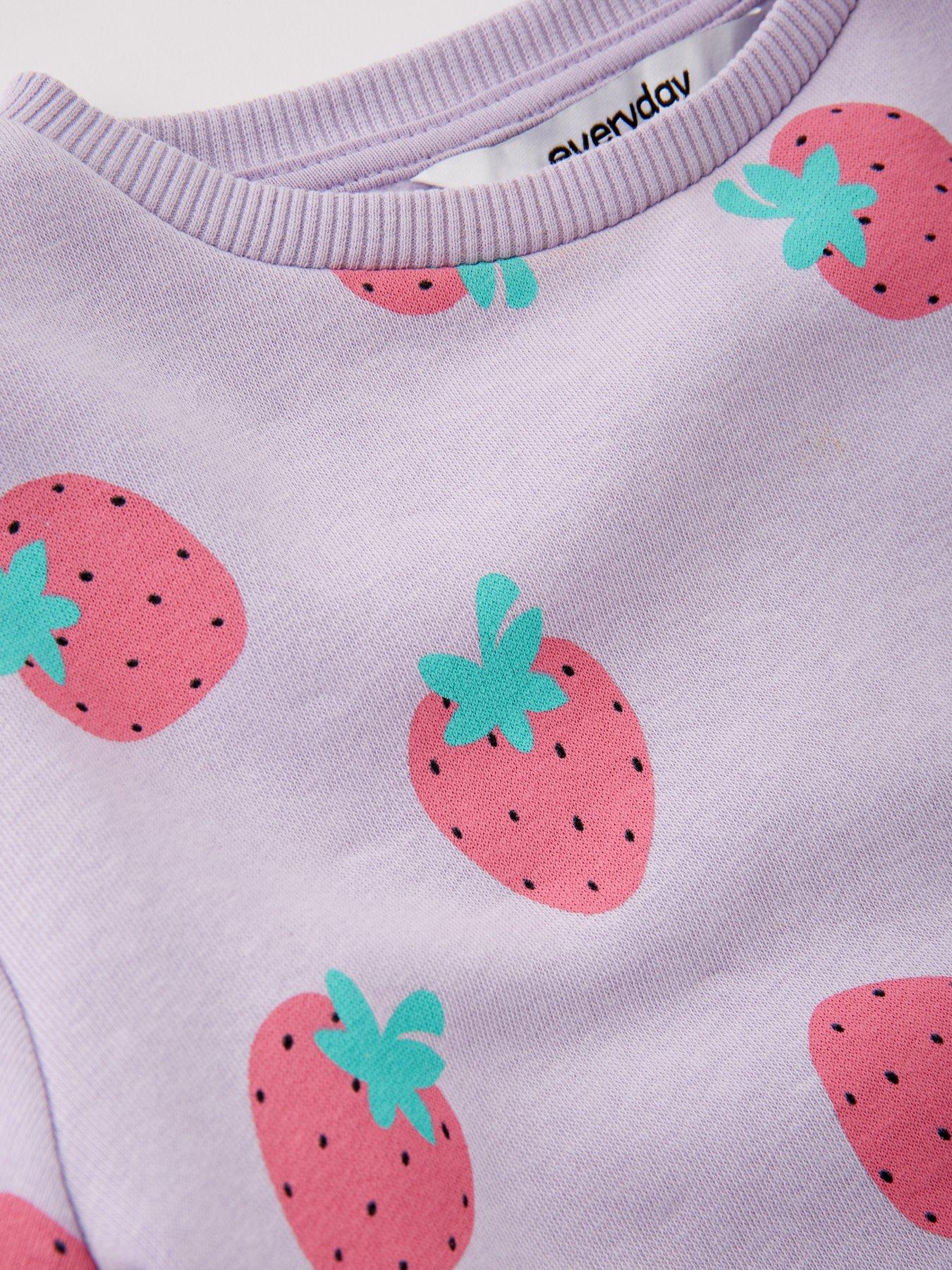 Image 4 of 5 of Everyday Girls Strawberry Sweatshirt - Pink