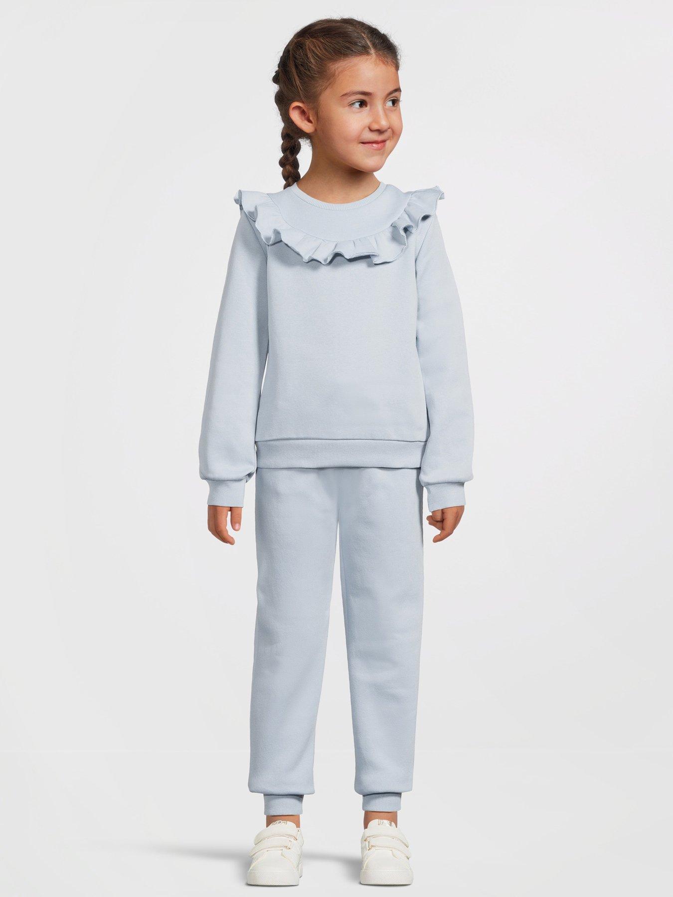 Everyday Girls Frill Jog Set - Blue