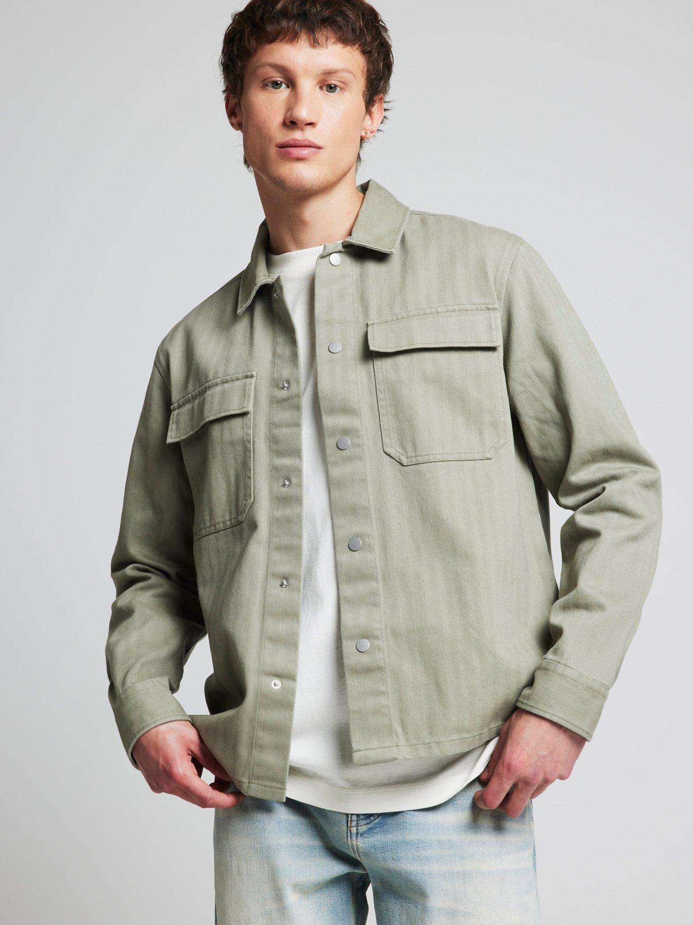 river-island-herringbone-overshirt-khaki