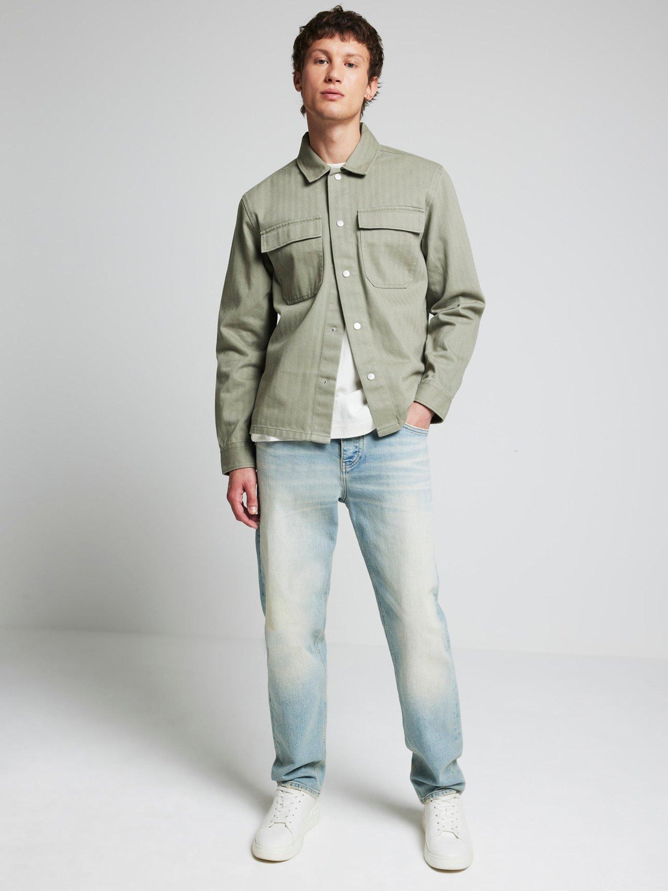 river-island-herringbone-overshirt-khakiback