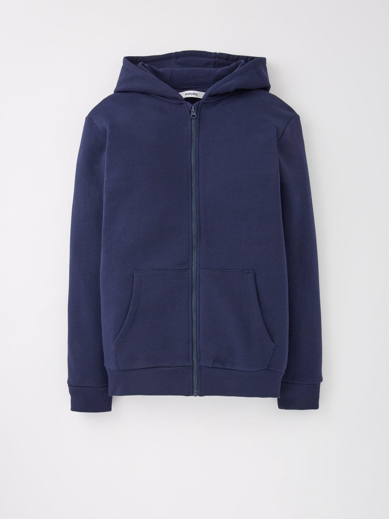 Image 1 of 4 of The Very Collection Navy Zip Through Hoodie