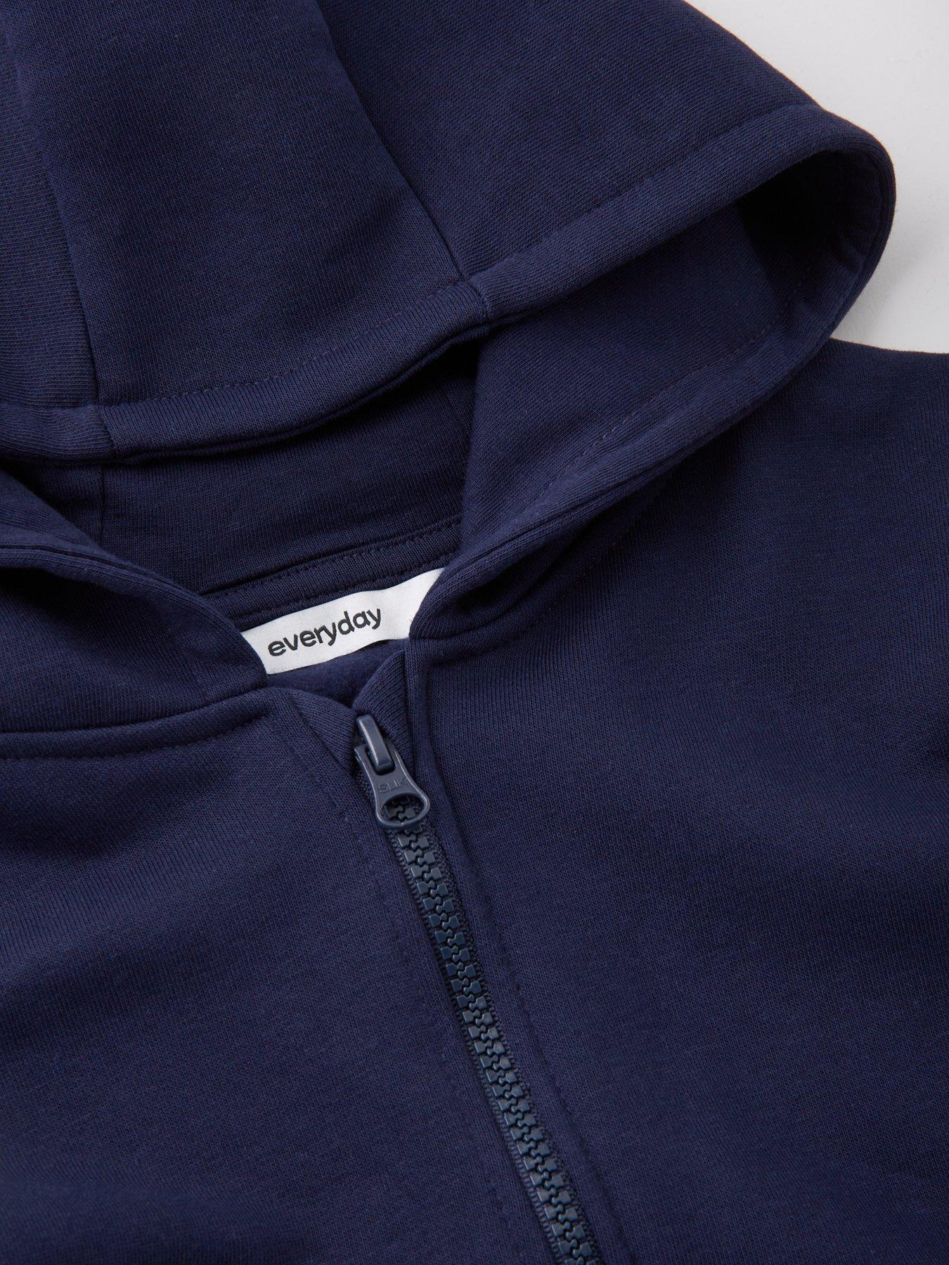 Image 3 of 4 of The Very Collection Navy Zip Through Hoodie