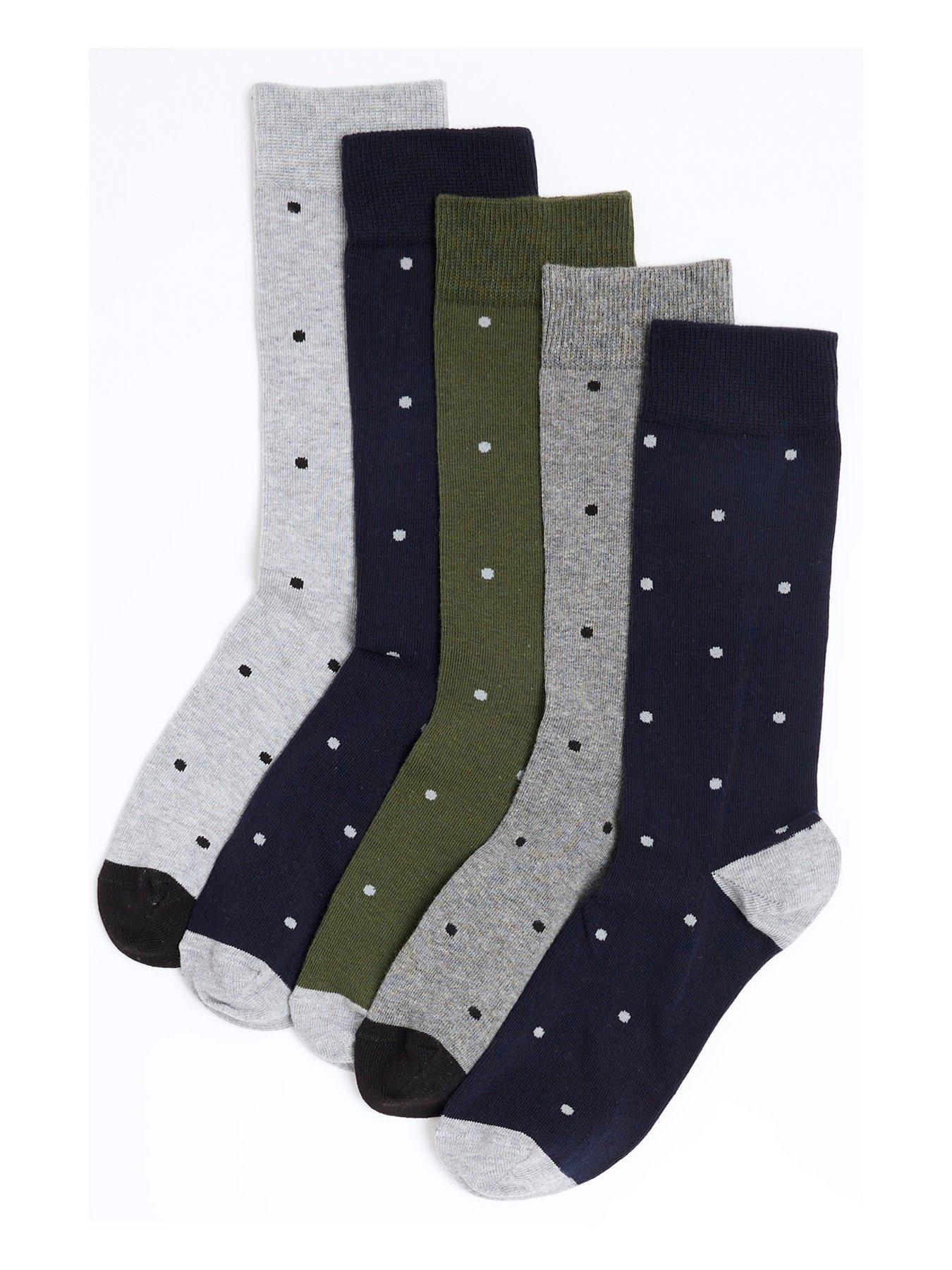 river-island-river-island-5-pack-smart-spot-ankle-socks