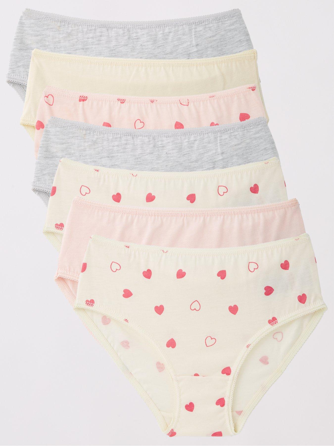 Image of Everyday Girls 7 Pack Heart Print Briefs - Multi