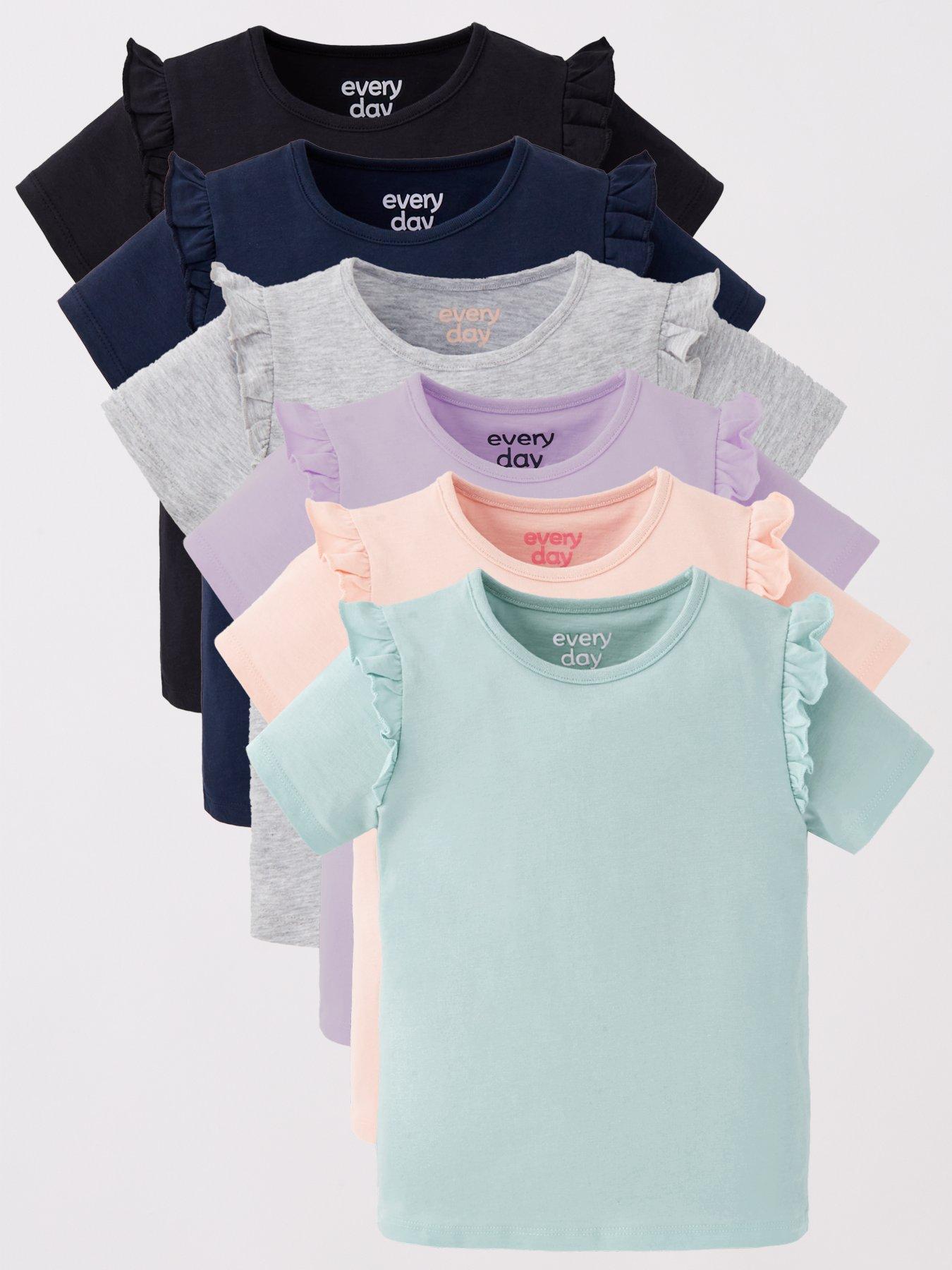 Image 1 of 5 of Everyday Girls 6 Pack Core Short Sleeve T-Shirt - Multi