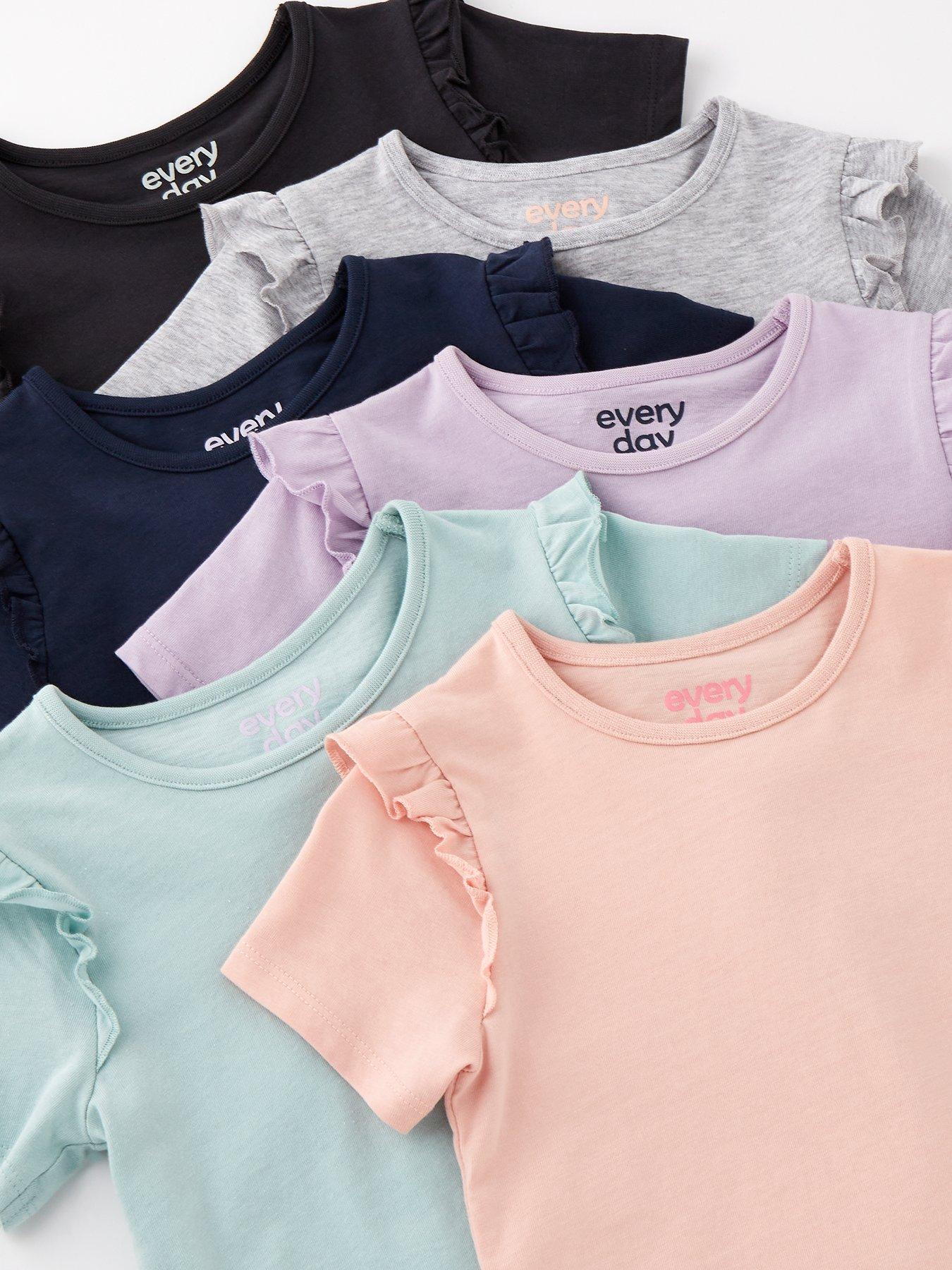 Image 5 of 5 of Everyday Girls 6 Pack Core Short Sleeve T-Shirt - Multi