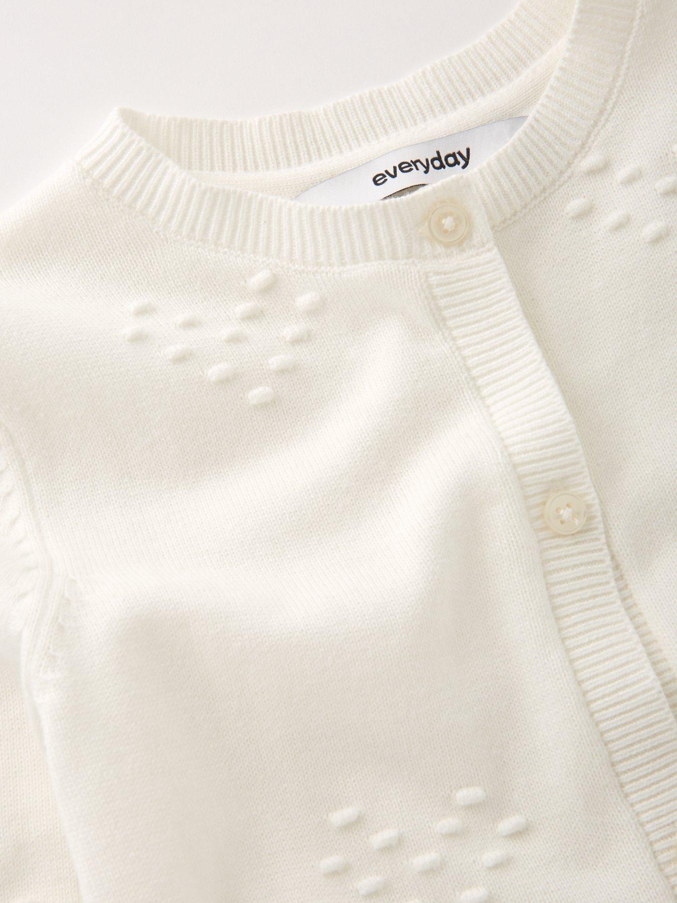 Image 3 of 4 of Everyday Girls Bobble Cardigan - Cream