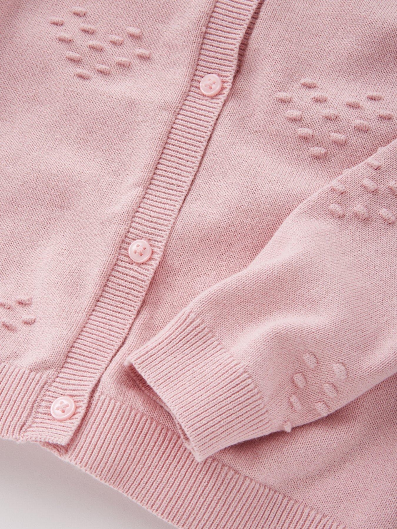 Image 4 of 4 of Everyday Girls Bobble Cardigan - Pink