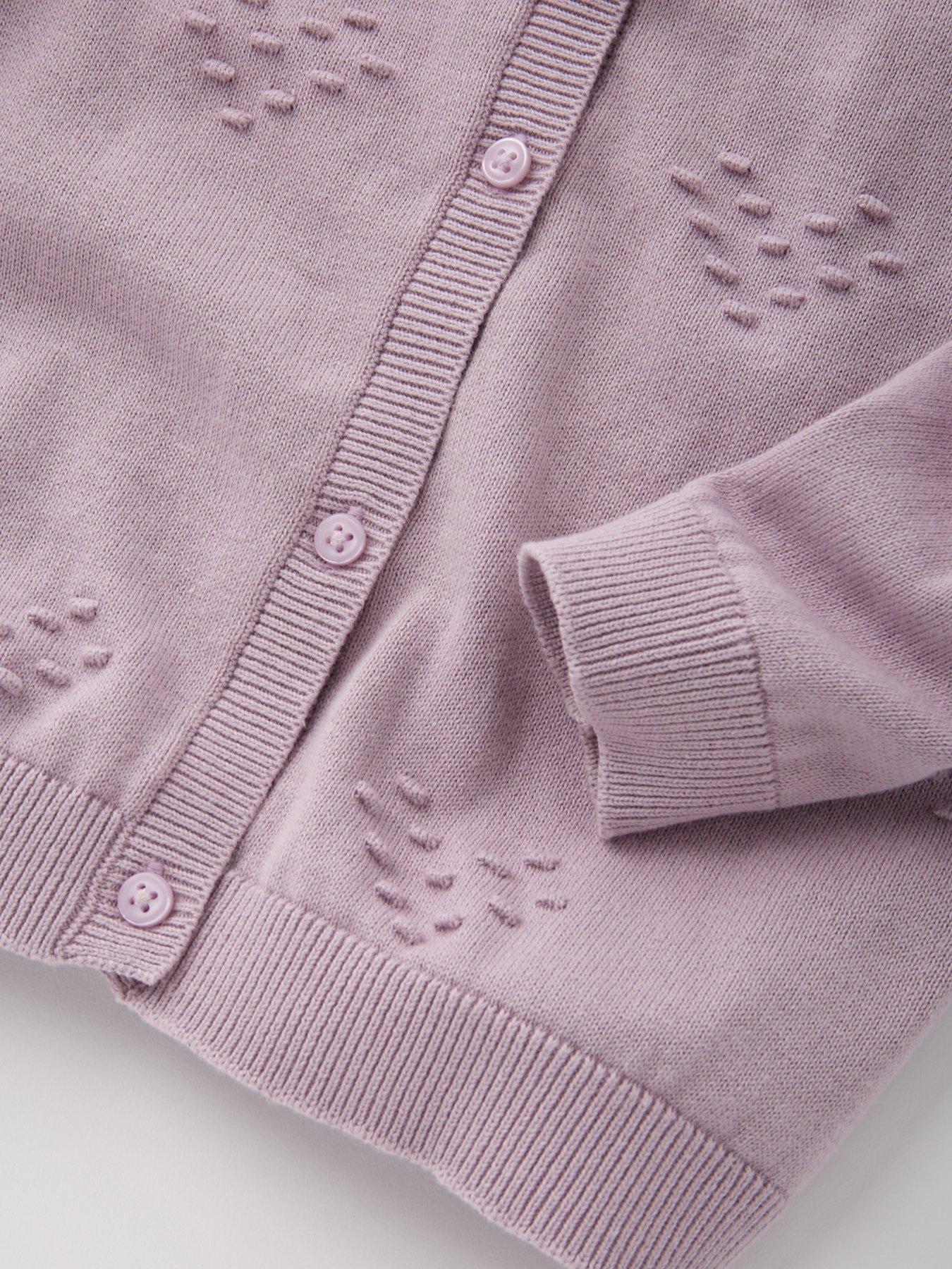 Image 3 of 4 of Everyday Girls Bobble Cardigan - Lilac