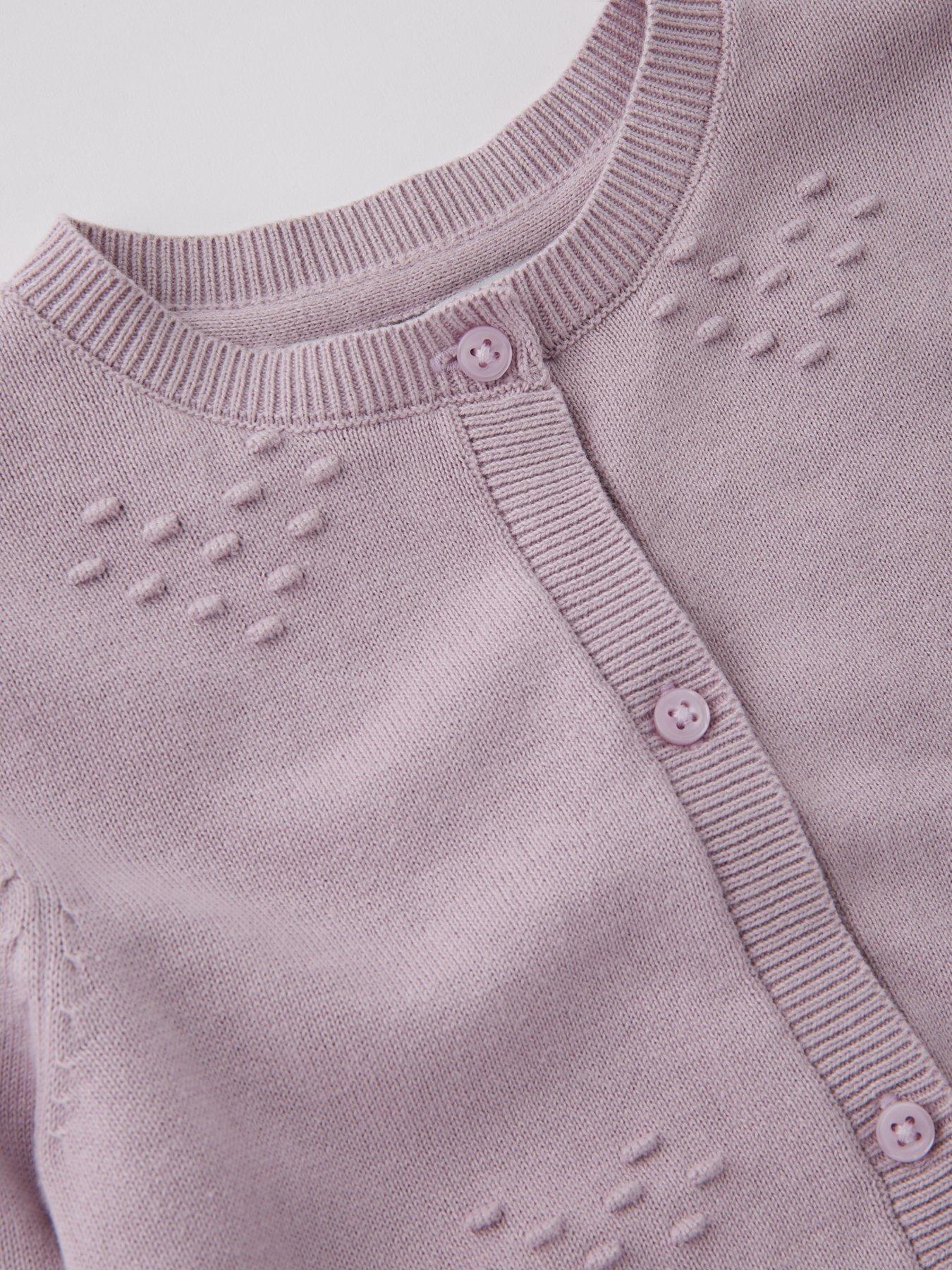 Image 4 of 4 of Everyday Girls Bobble Cardigan - Lilac