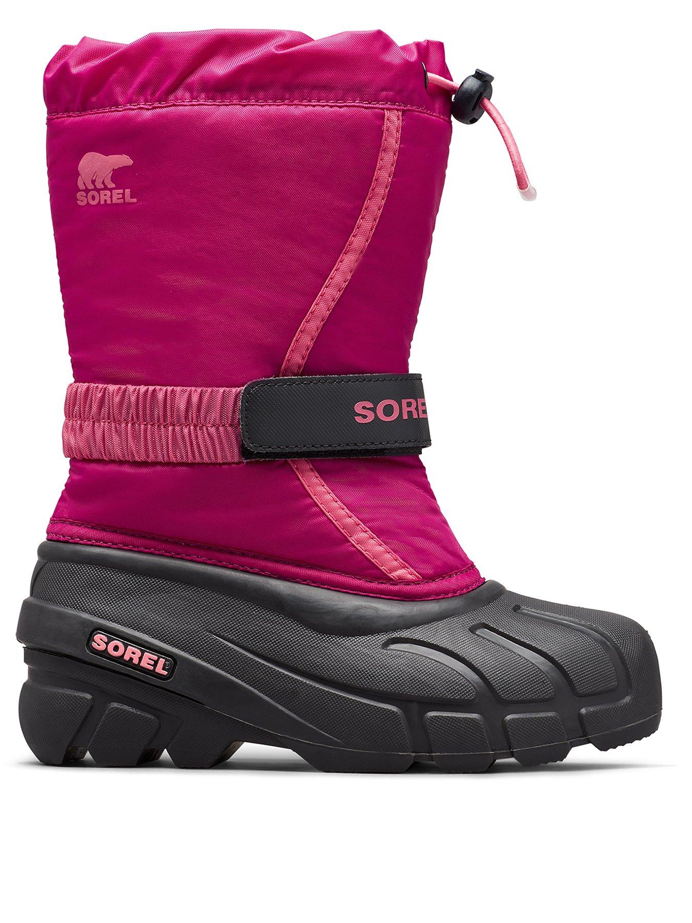 sorel-kids-youth-flurry-boots-dark-pink