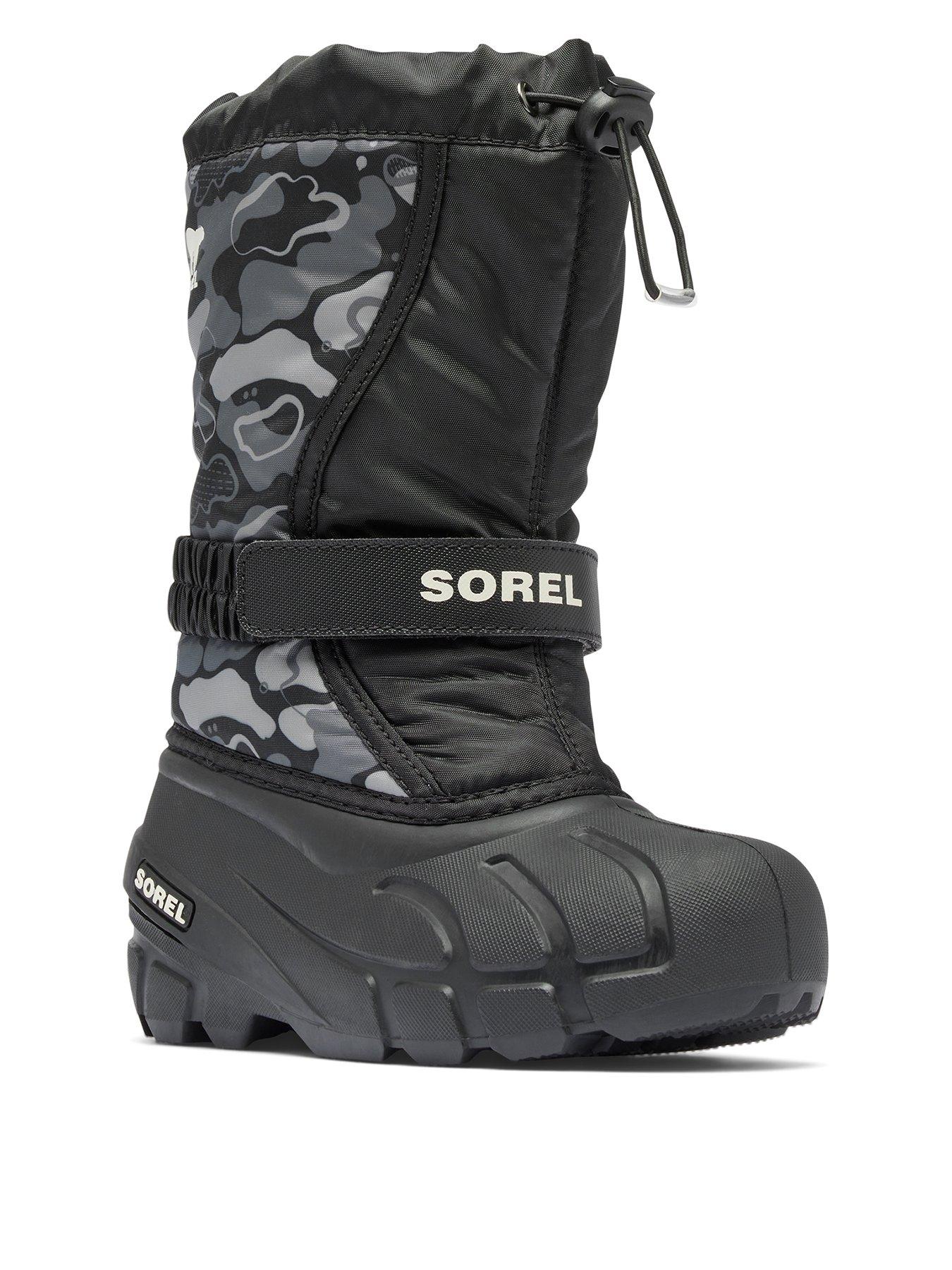 sorel-kids-youth-flurry-print-boots-black-print