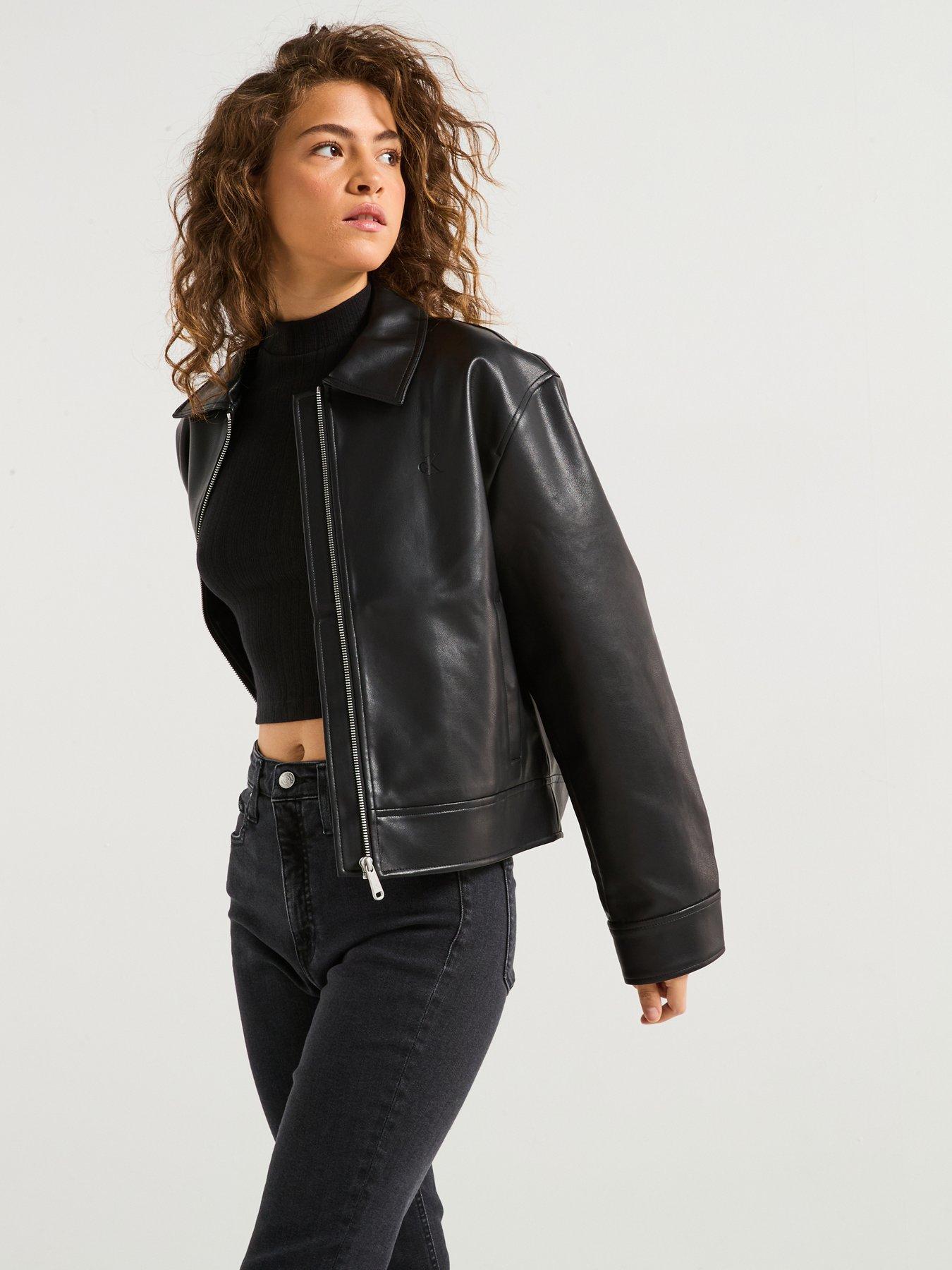 calvin-klein-jeans-faux-leather-zipped-jacket-black