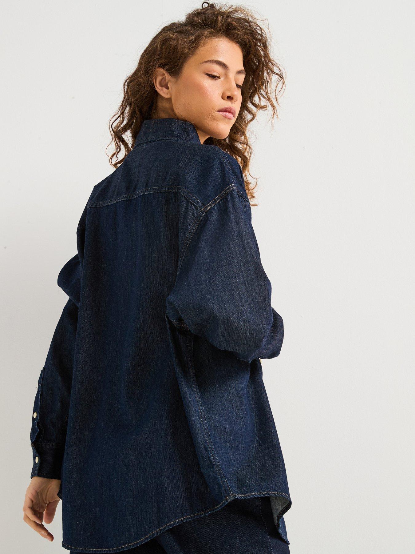 calvin-klein-jeans-oversized-denim-shirt-navystillFront