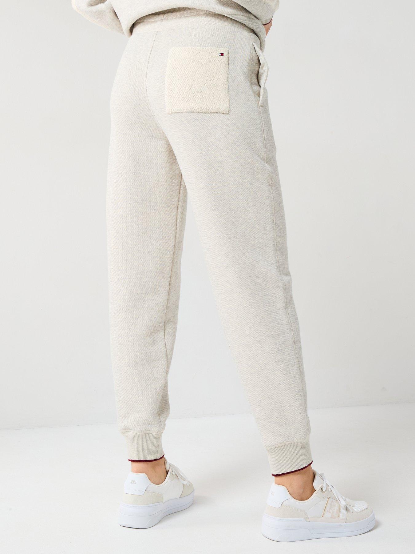 Image 2 of 6 of Tommy Hilfiger Monotype Logo Sweatpant - White