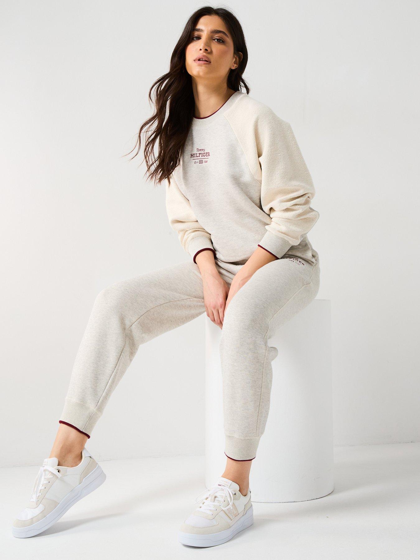 Image 5 of 6 of Tommy Hilfiger Monotype Logo Sweatpant - White