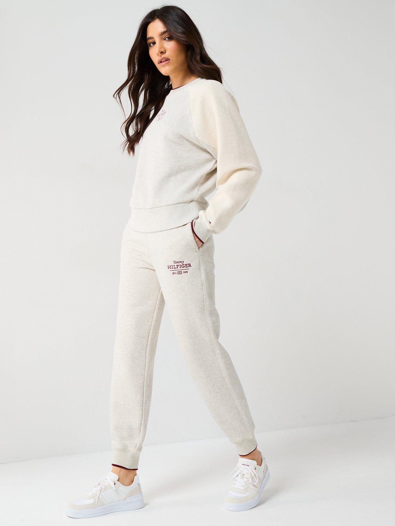 Image 6 of 6 of Tommy Hilfiger Monotype Logo Sweatpant - White
