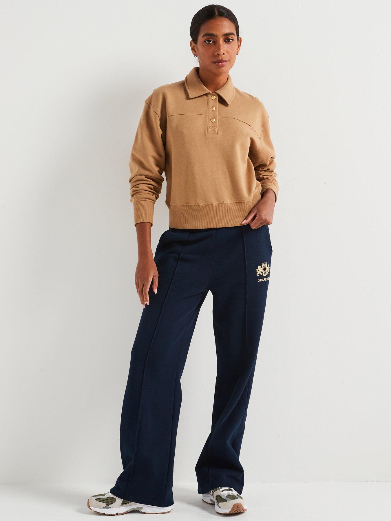 tommy-hilfiger-button-detail-polo-sweatshirt-brownback