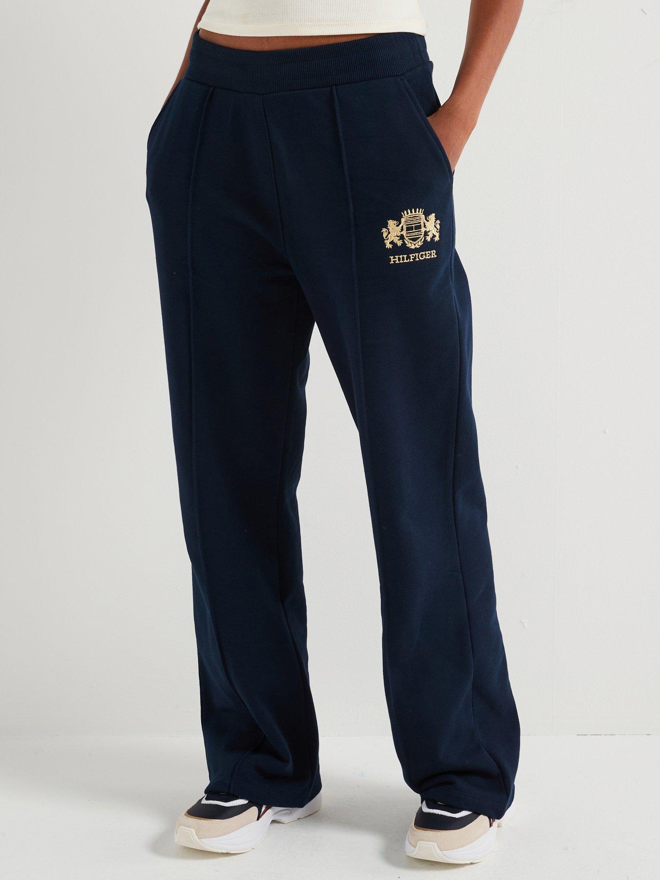 Image 1 of 6 of Tommy Hilfiger Varsity Crest Sweatpants - Navy