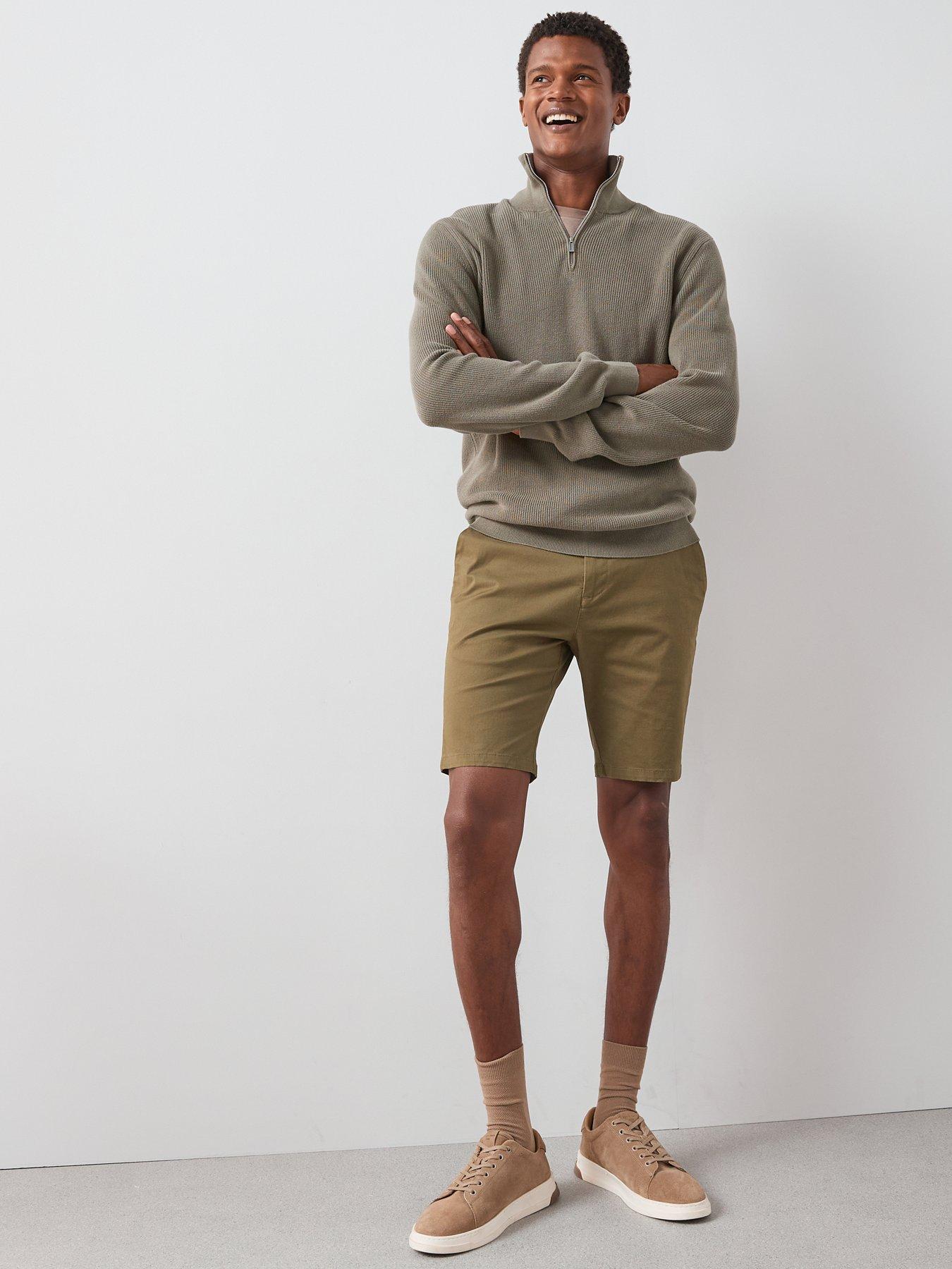 Image 3 of 6 of Very Man Slim Stretch Chino Shorts - Khaki