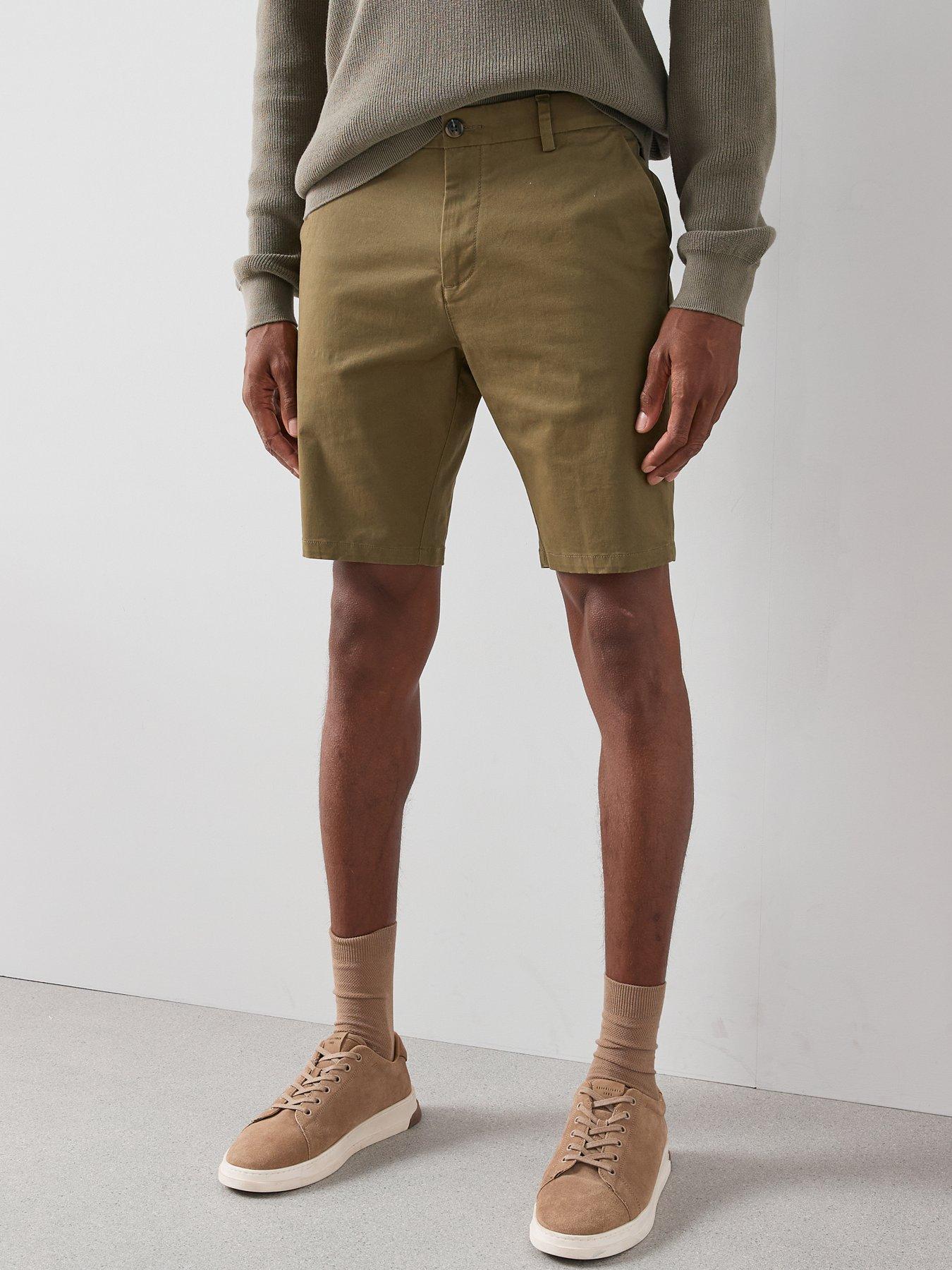 Image 4 of 6 of Very Man Slim Stretch Chino Shorts - Khaki