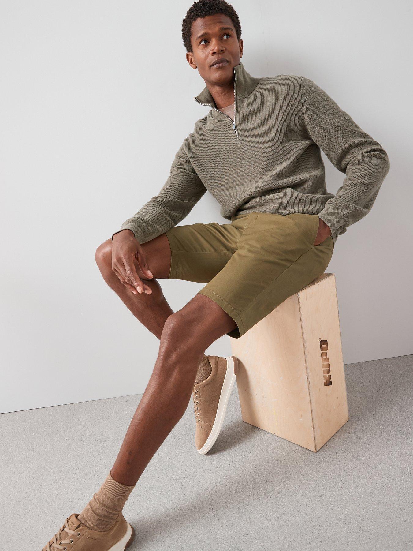 Image 5 of 6 of Very Man Slim Stretch Chino Shorts - Khaki