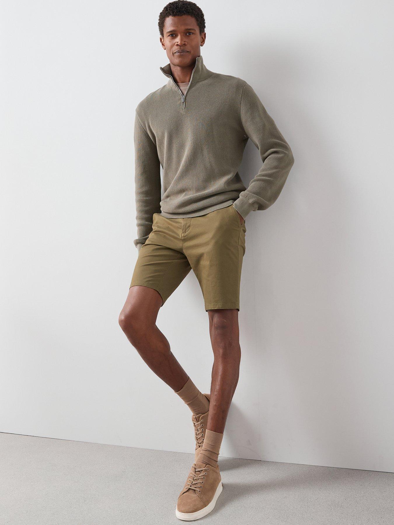 Image 6 of 6 of Very Man Slim Stretch Chino Shorts - Khaki