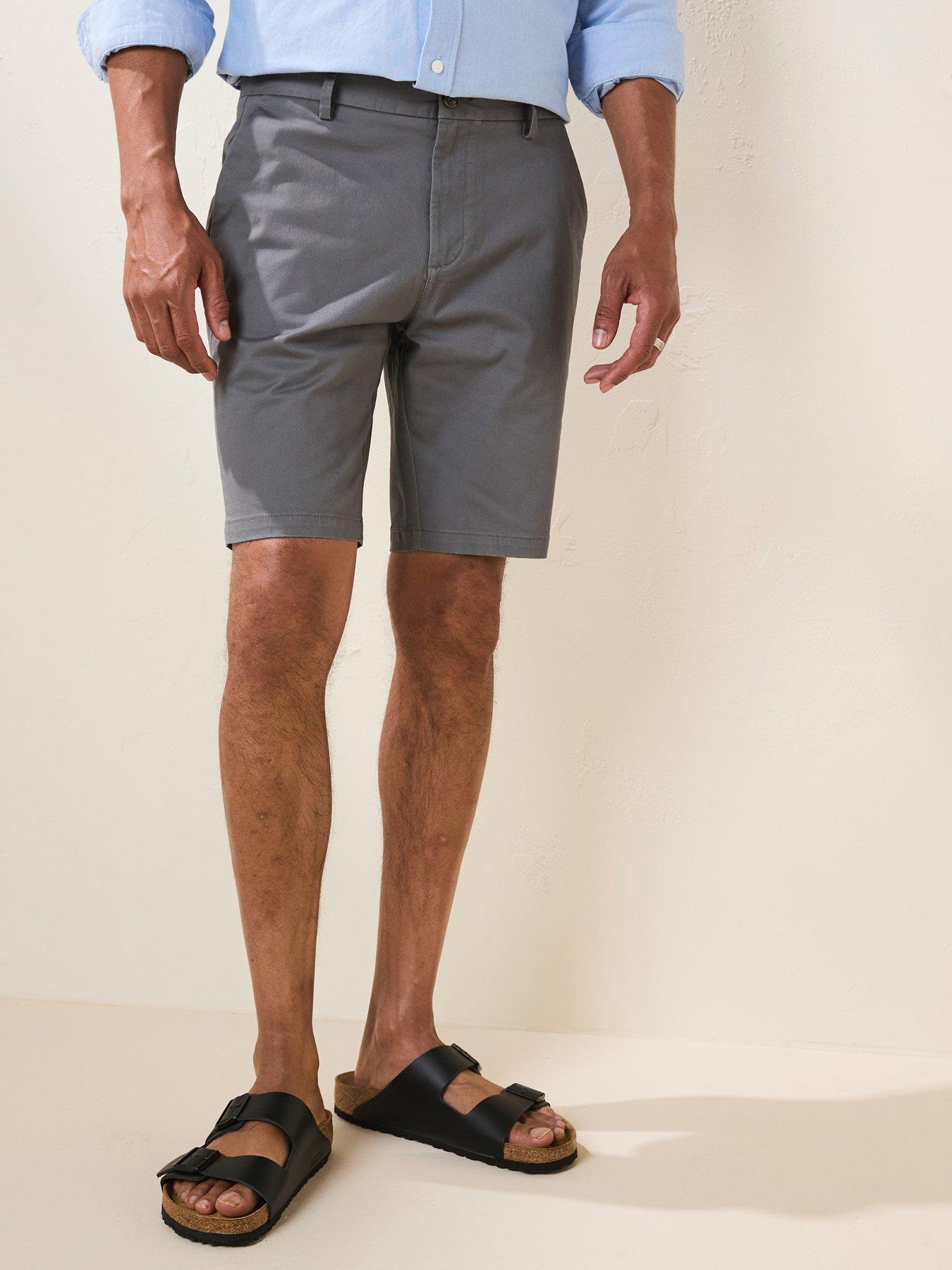 undefined Slim Stretch Chino Shorts - Charcoal