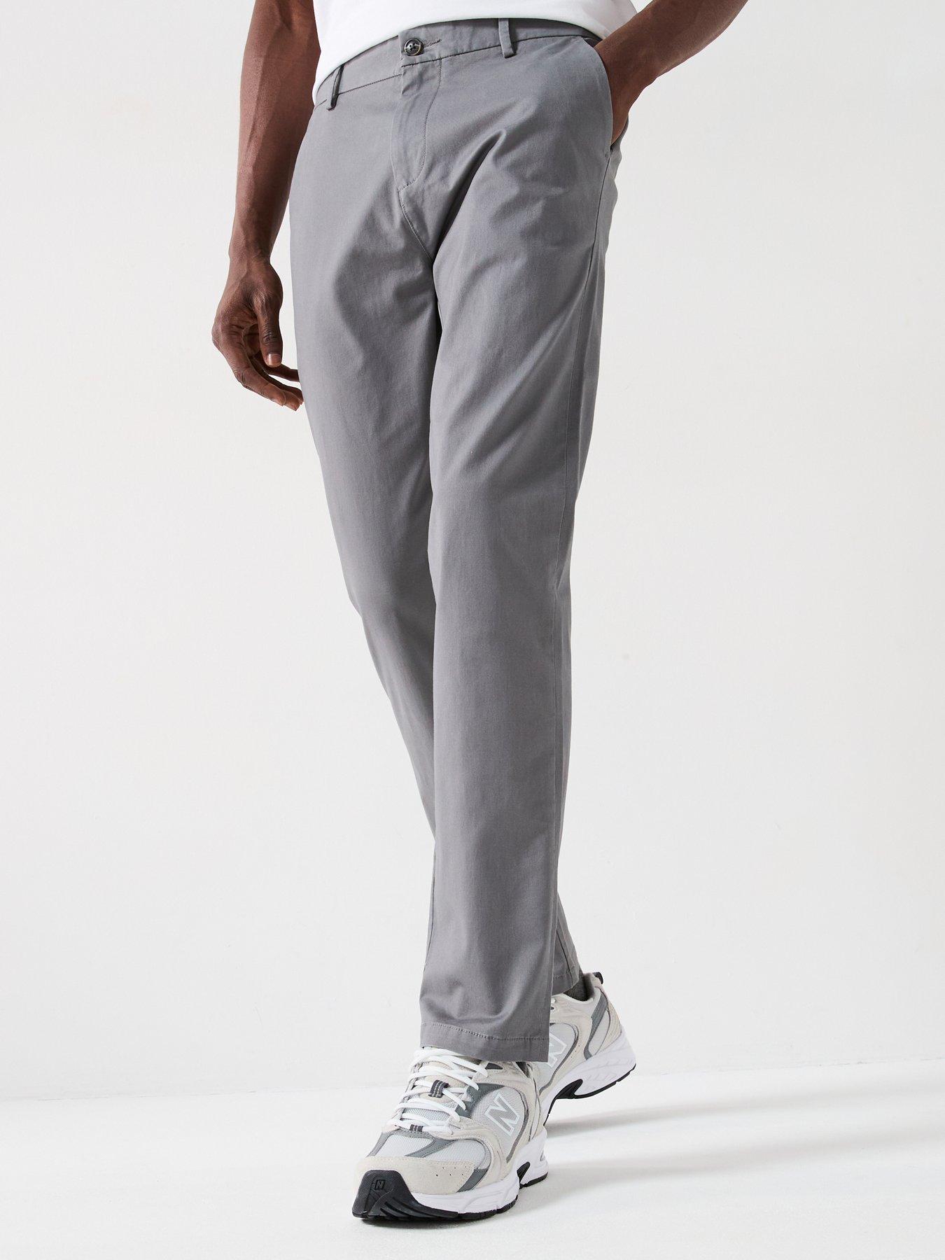 undefined Slim Stretch Chino Trousers - Grey