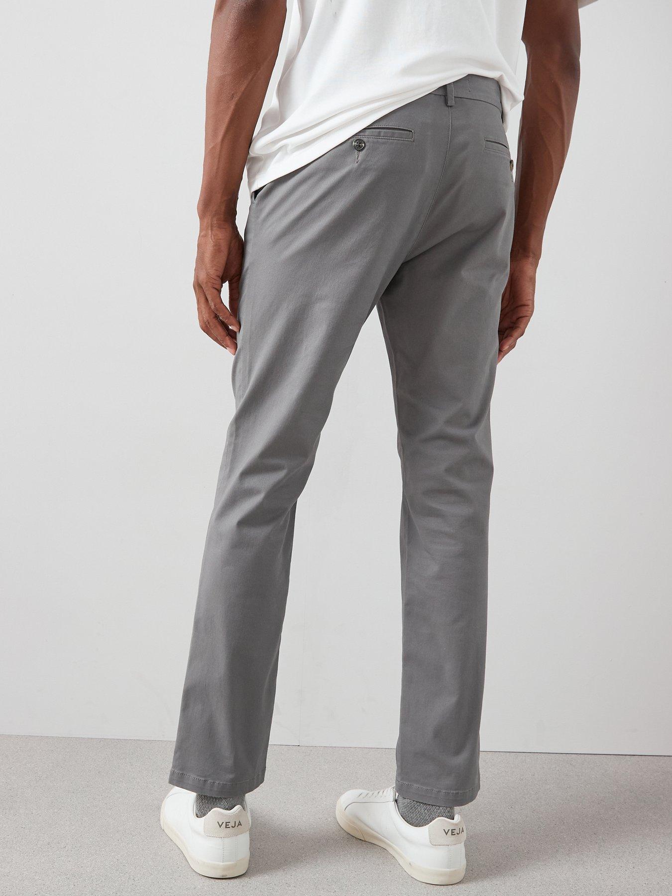 Image 2 of 6 of The Very Collection Slim Stretch Chino Trousers - Grey