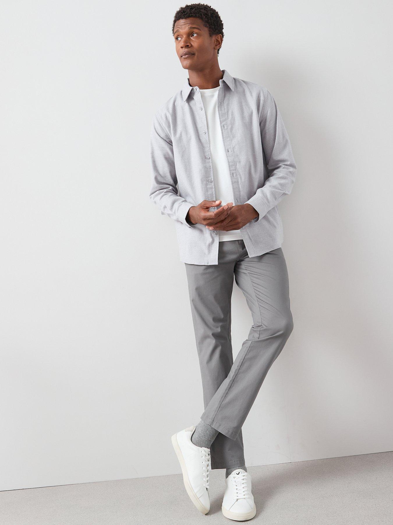 Image 6 of 6 of The Very Collection Slim Stretch Chino Trousers - Grey