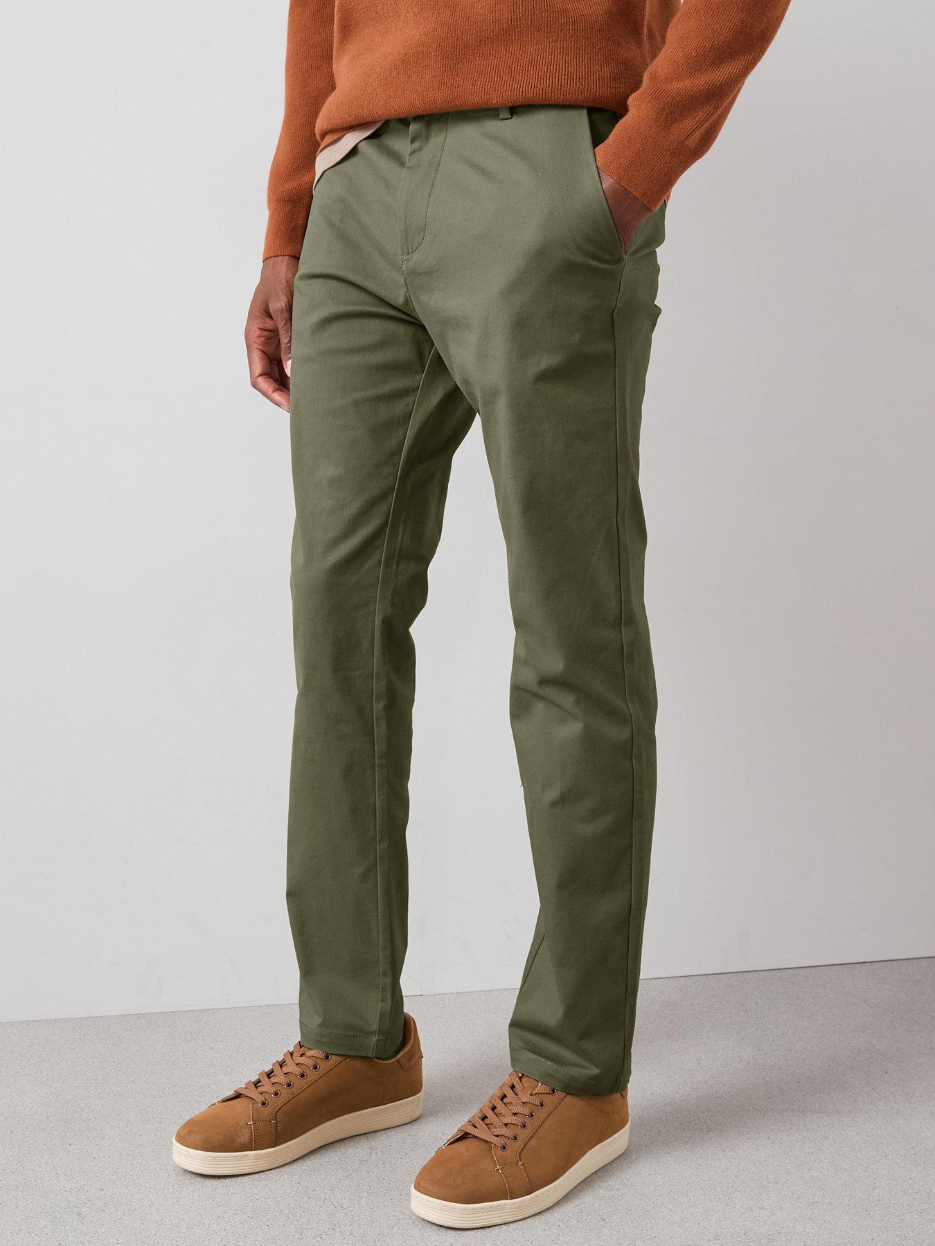 Image 1 of 6 of The Very Collection Slim Stretch Chino Trousers - Khaki