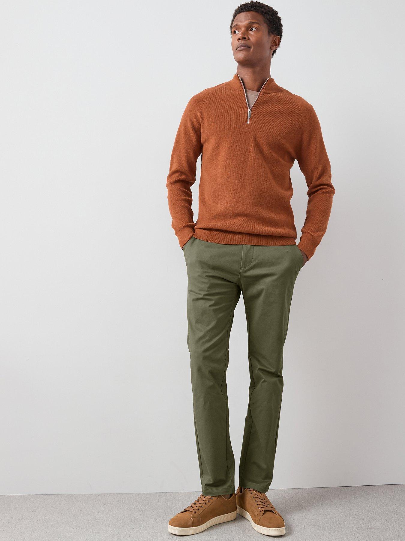 Image 3 of 6 of The Very Collection Slim Stretch Chino Trousers - Khaki