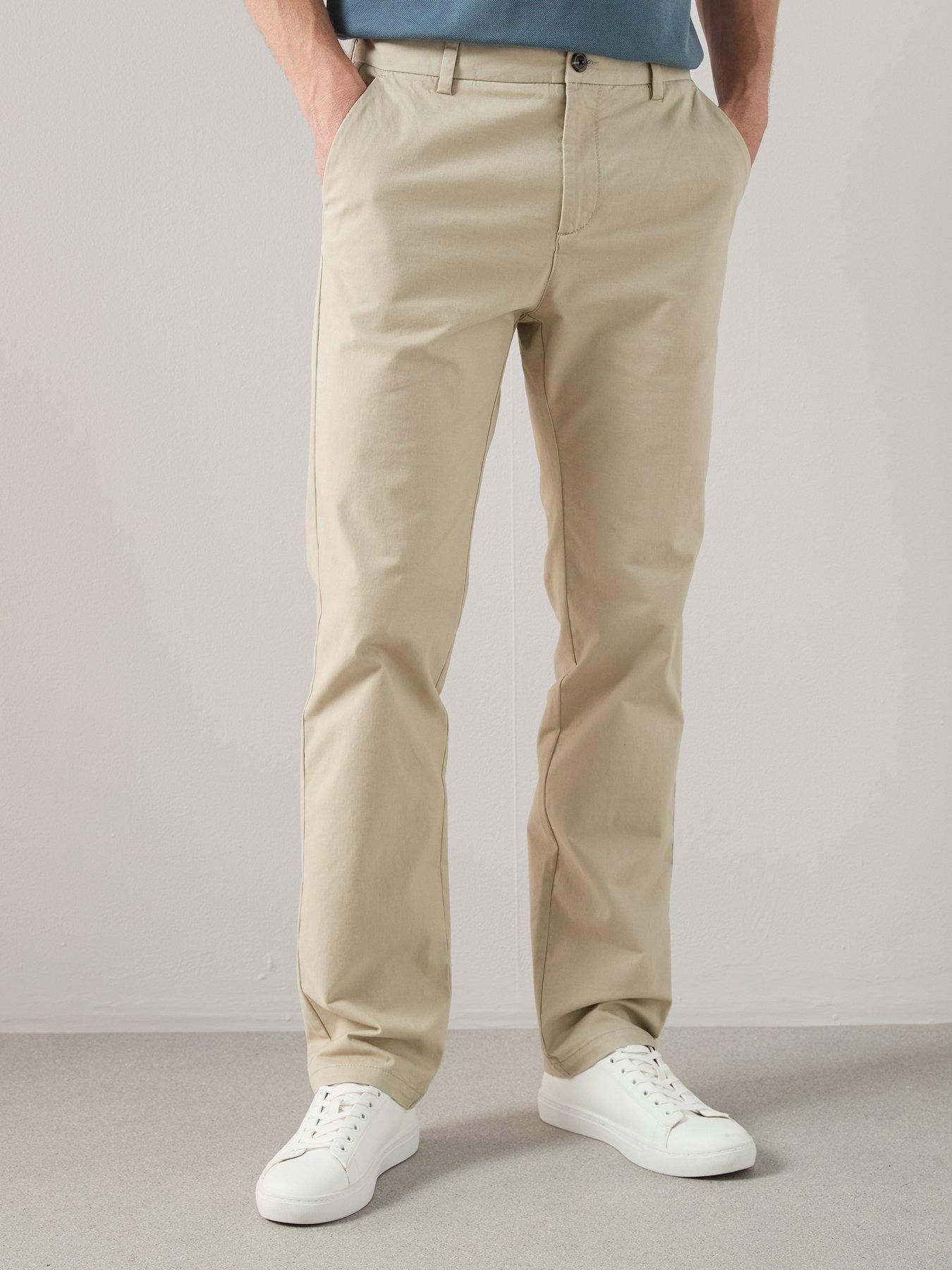 The Very Collection Cotton Rich Straight Stretch Chino Trouser - Stone