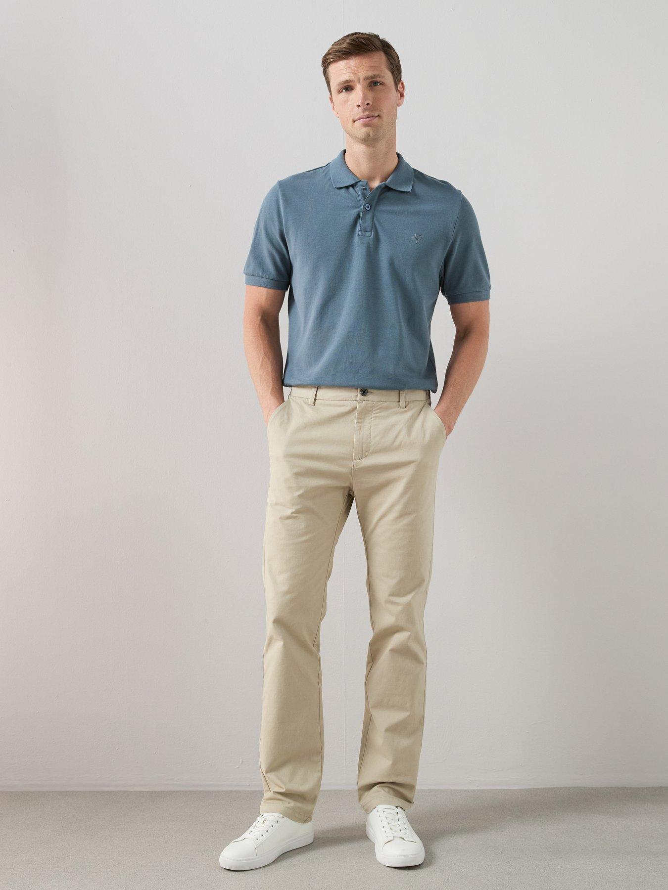 Image 1 of 6 of The Very Collection Straight Stretch Chino Trousers - Natural