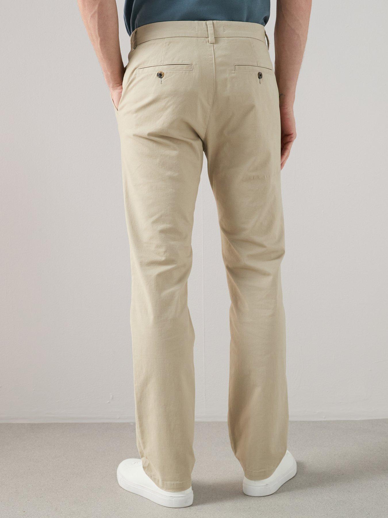 Image 2 of 6 of The Very Collection Straight Stretch Chino Trousers - Natural