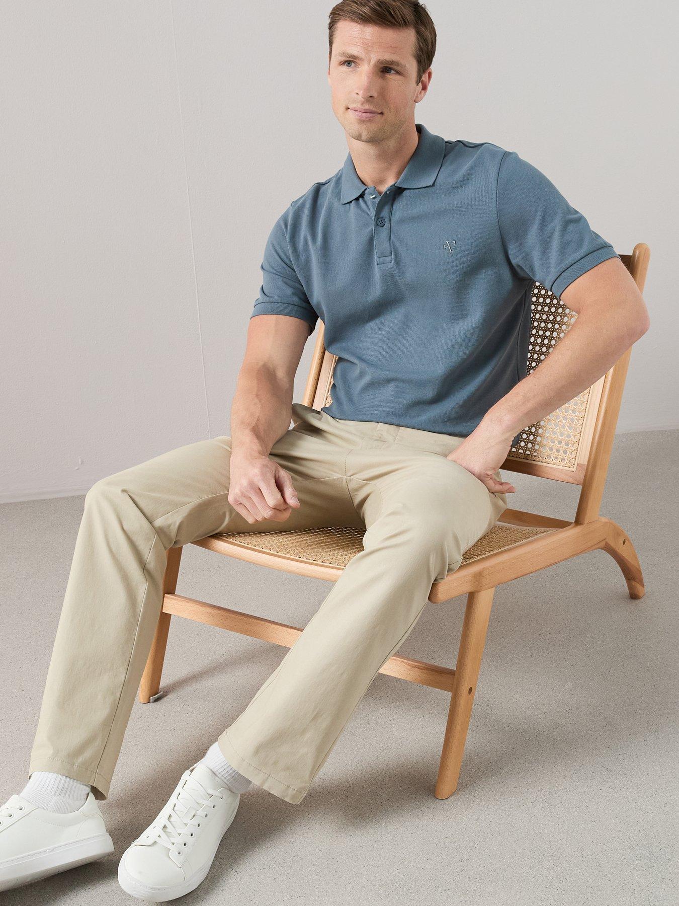 Image 4 of 6 of The Very Collection Straight Stretch Chino Trousers - Natural