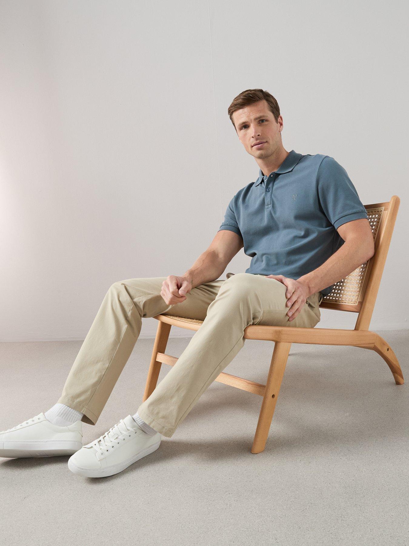 Image 6 of 6 of The Very Collection Straight Stretch Chino Trousers - Natural