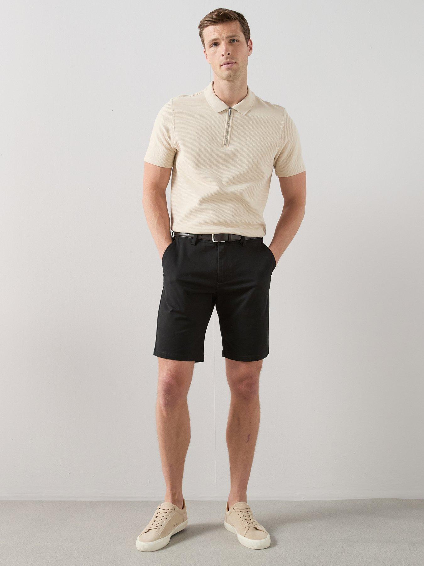 The Very Collection Slim Fit Chino Short With Stretch - Black
