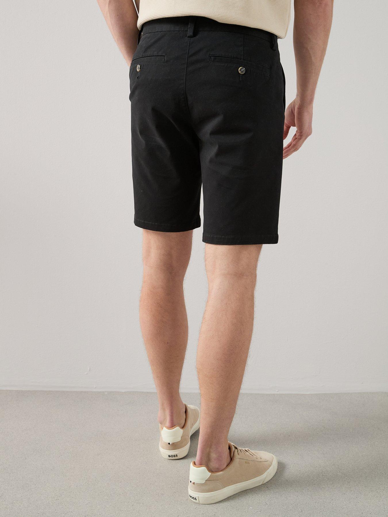 Image 2 of 6 of Brooker Slim Stretch Chino Shorts - Black