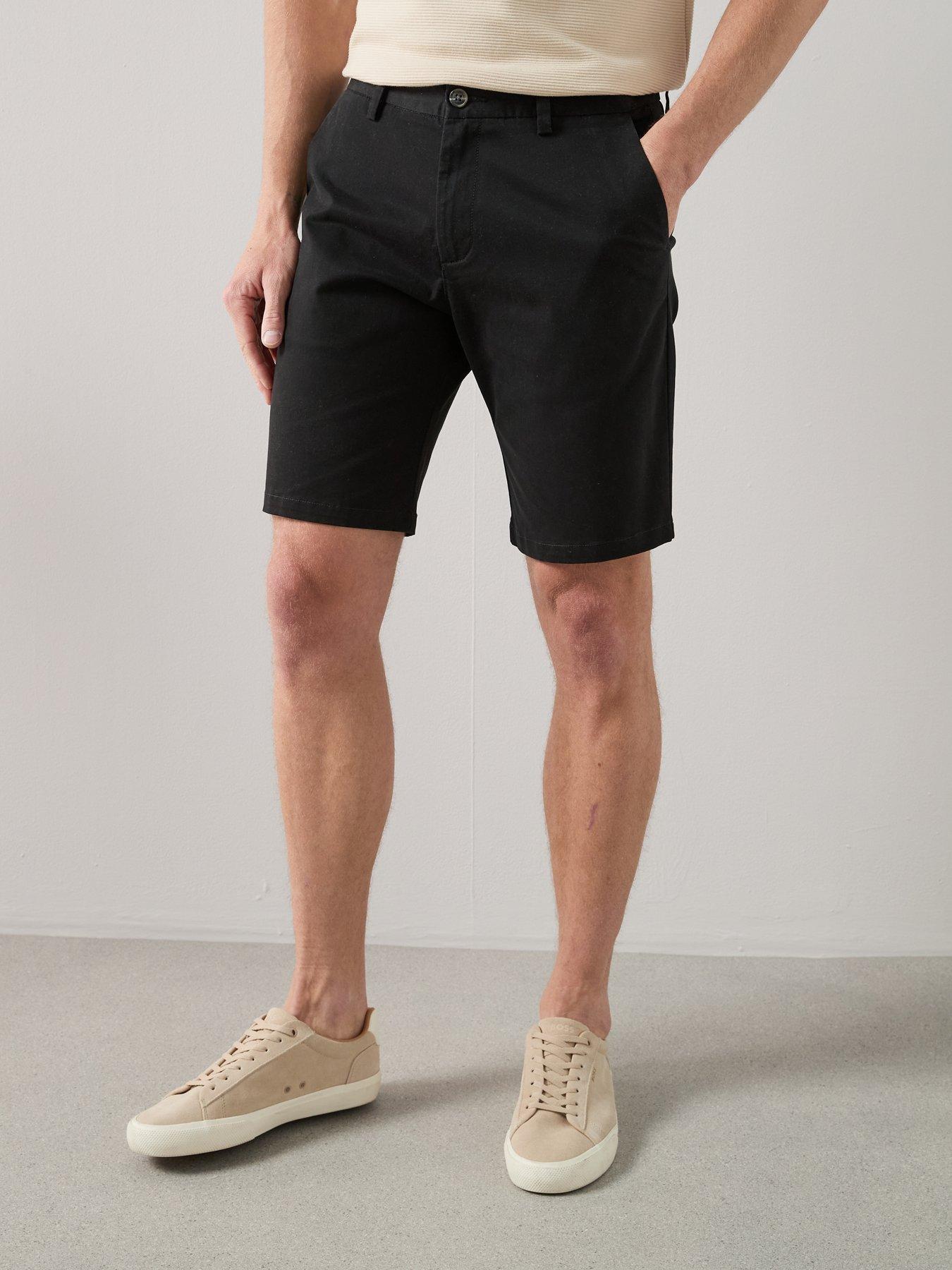 Image 3 of 6 of Brooker Slim Stretch Chino Shorts - Black