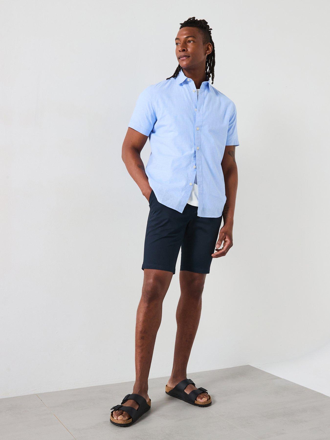 undefined Slim Stretch Chino Shorts - Navy