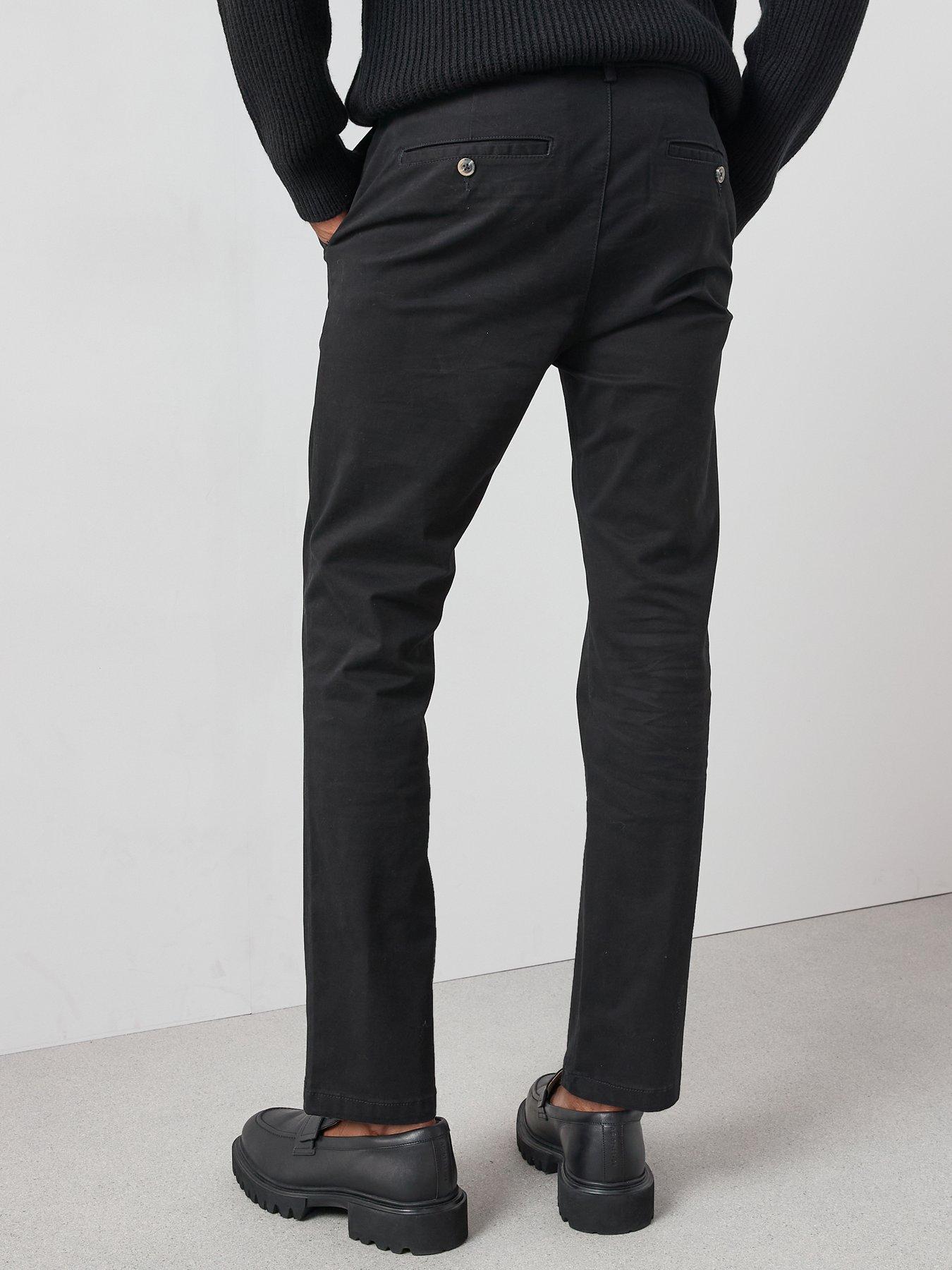 Image 2 of 6 of The Very Collection Cotton Rich Slim Stretch Chino Trousers - Black