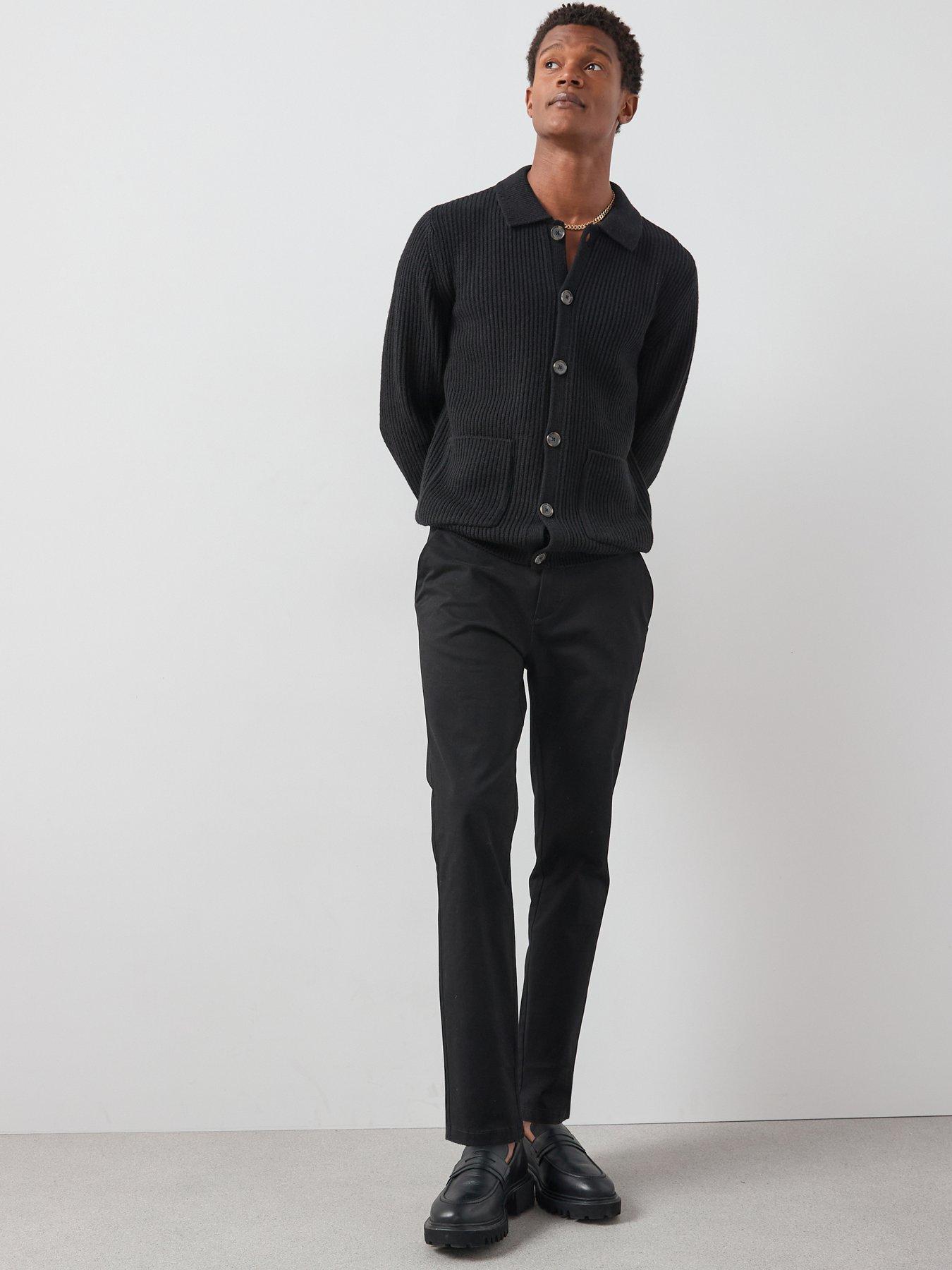 Image 3 of 6 of The Very Collection Cotton Rich Slim Stretch Chino Trousers - Black