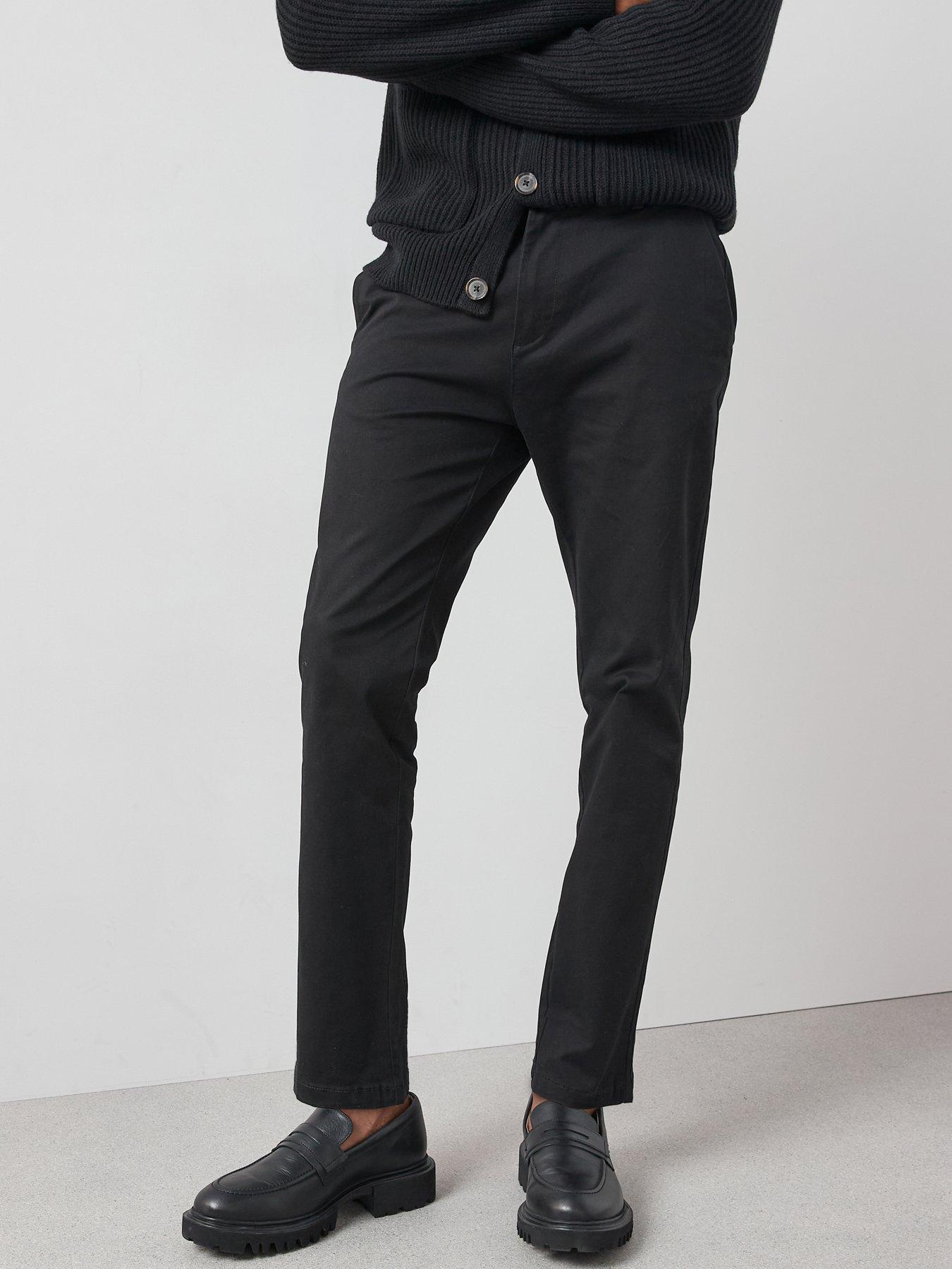 Image 4 of 6 of The Very Collection Cotton Rich Slim Stretch Chino Trousers - Black