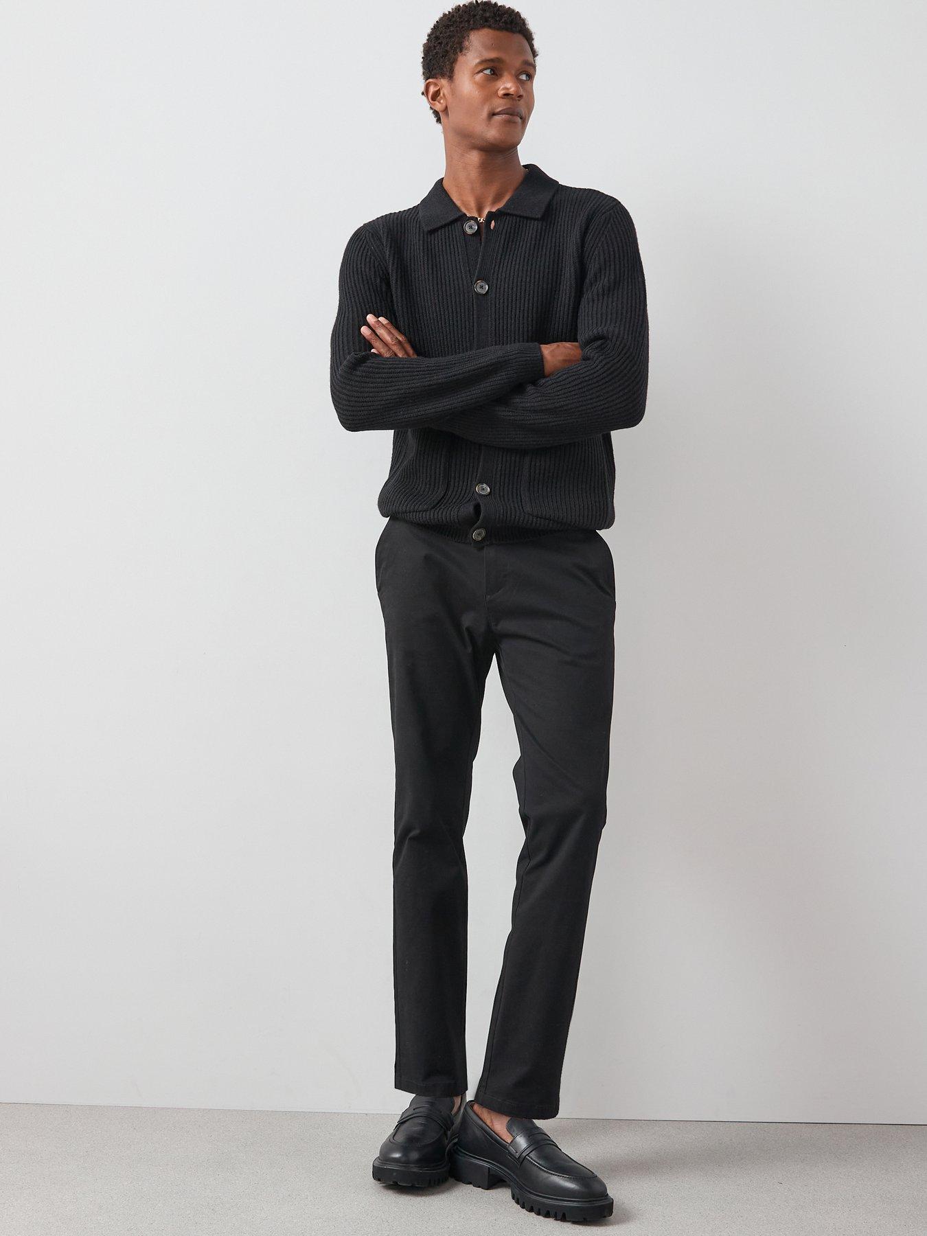 Image 5 of 6 of The Very Collection Cotton Rich Slim Stretch Chino Trousers - Black